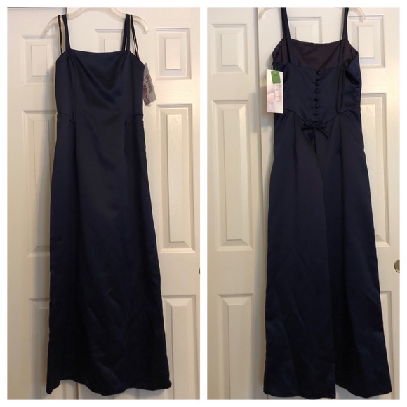 NWT Bari Jay Navy Bridesmaid Dress - Picture 1 of 3